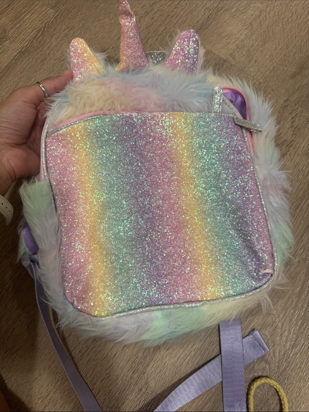 Kids Sparkle Unicorn Backpack - Pastel Rainbow